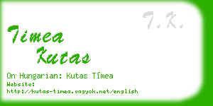 timea kutas business card